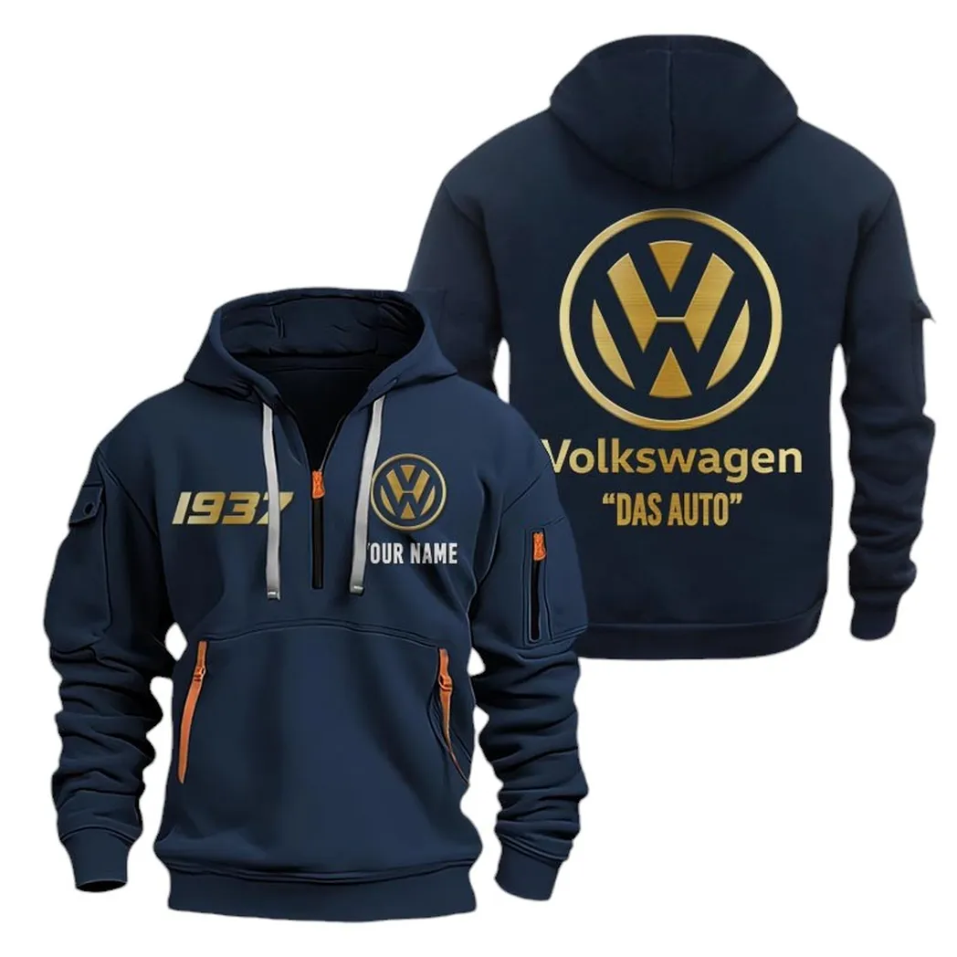 Family Car Owners Gift Hoodie Half Zipper, Everyday Comfort Half-Zip Hoodie CAR019 - Navy