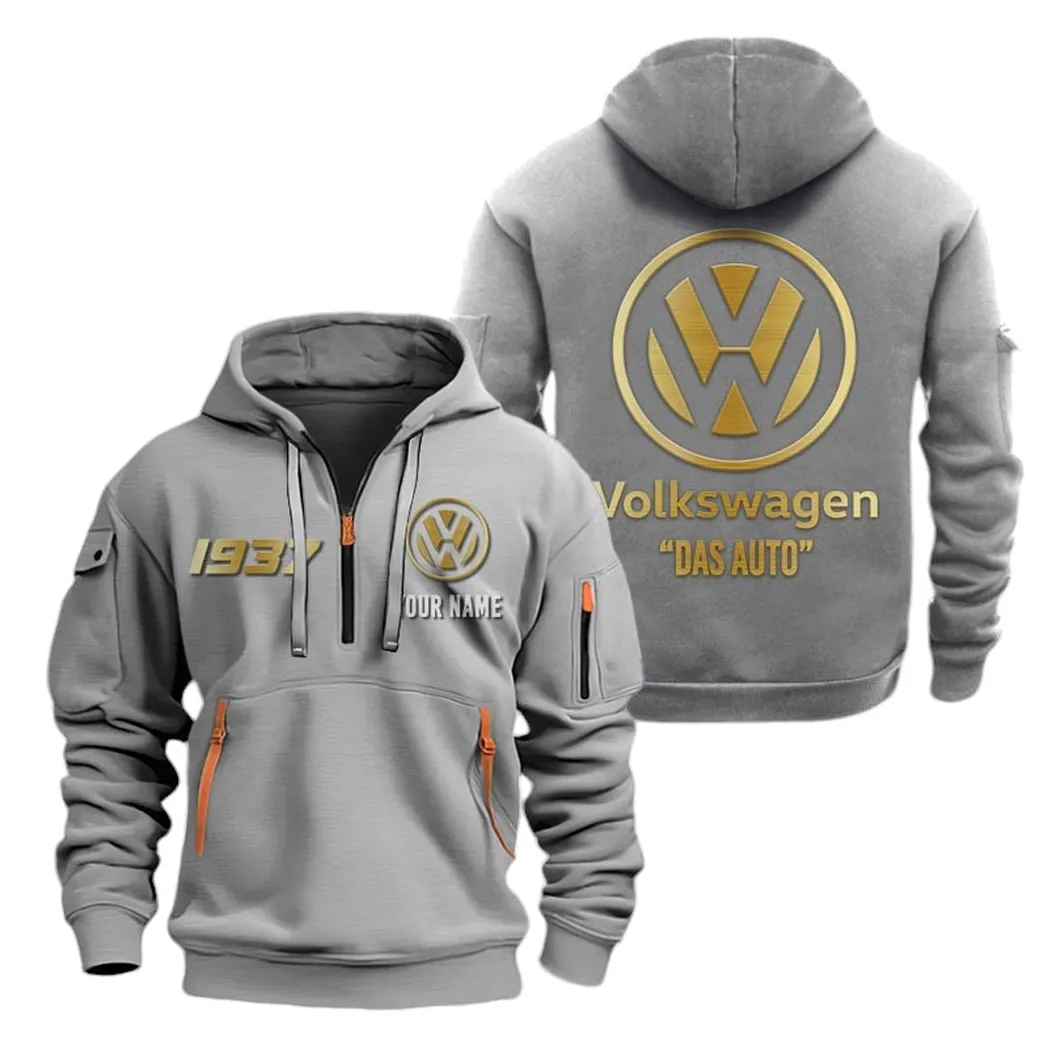 Passenger Vehicle Collectors Gift Hoodie Half Zipper, Everyday Comfort Half-Zip Hoodie CAR019 - Gray