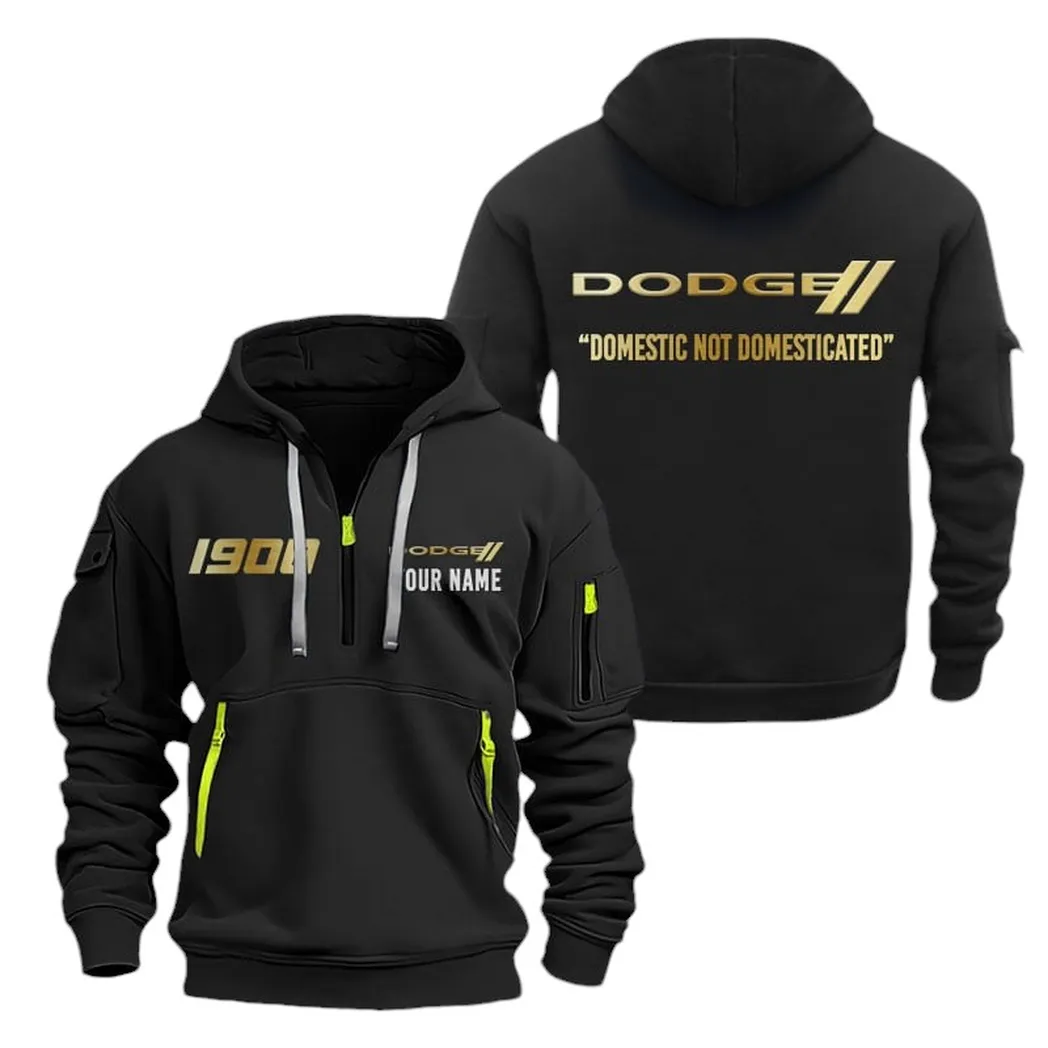 Power Car Lovers Gift Hoodie Half Zipper, Sport Spirit Hoodie CAR019 - Black