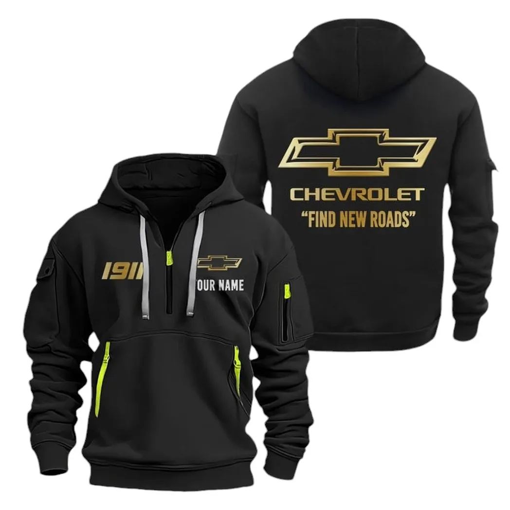 American Pickup Truck Fans Gift Hoodie Half Zipper, Streetwear Fan Hoodie CAR019 - Black