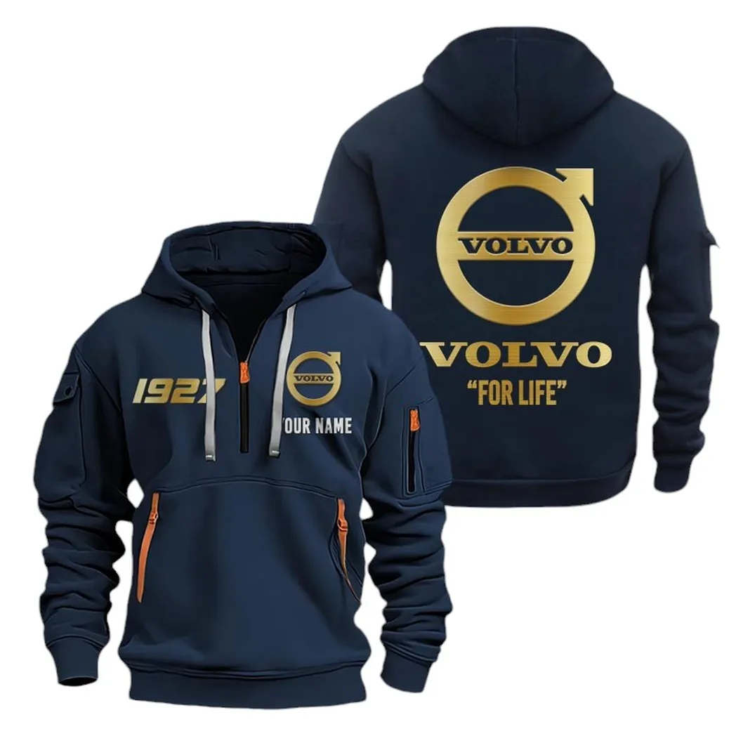 European Auto Maker Lovers Gift Hoodie Half Zipper, Lifestyle Fan Half-Zip Hoodie CAR019 - Navy