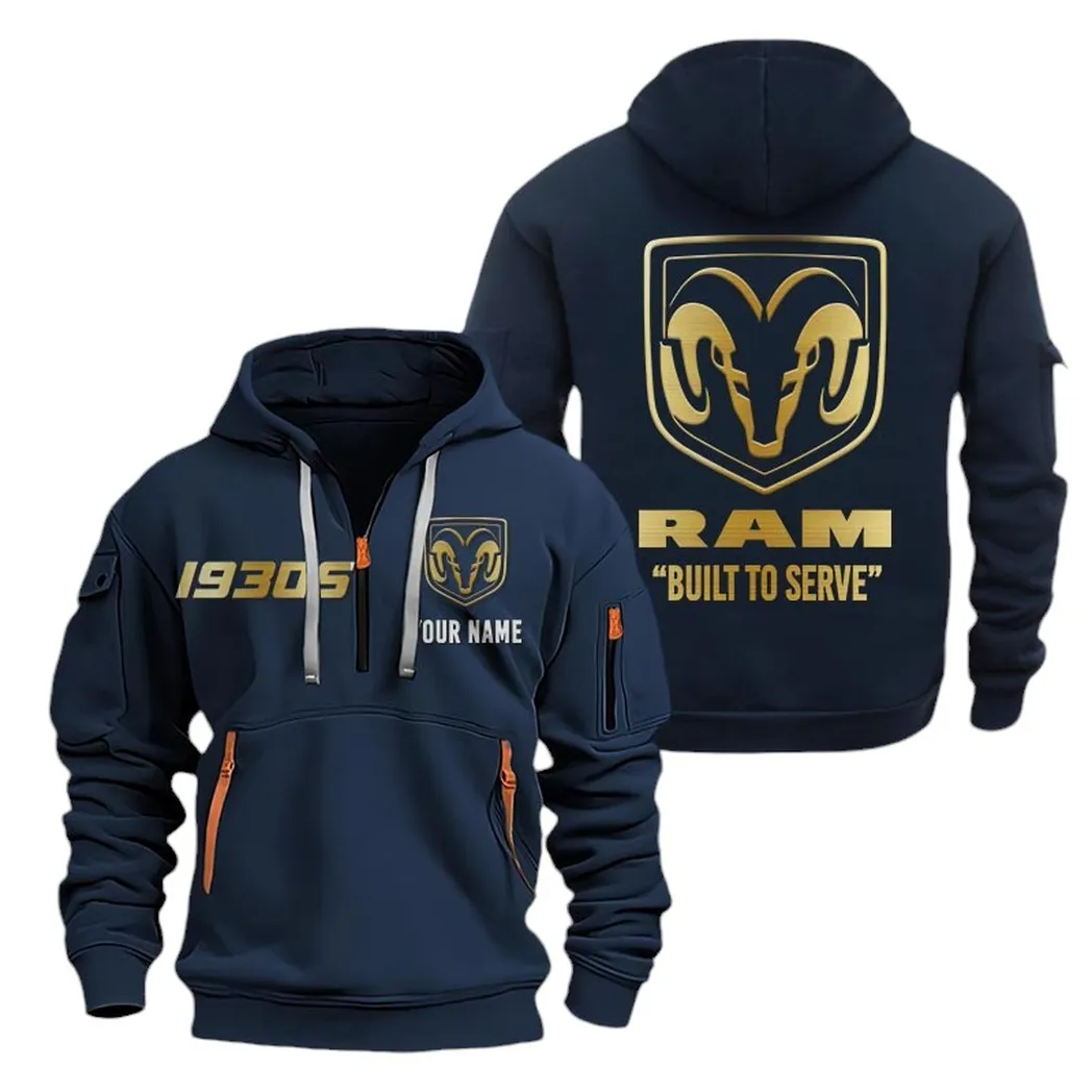 Power Pickup Fans Gift Hoodie Half Zipper, Lifestyle Fan Half-Zip Hoodie CAR019 - Navy