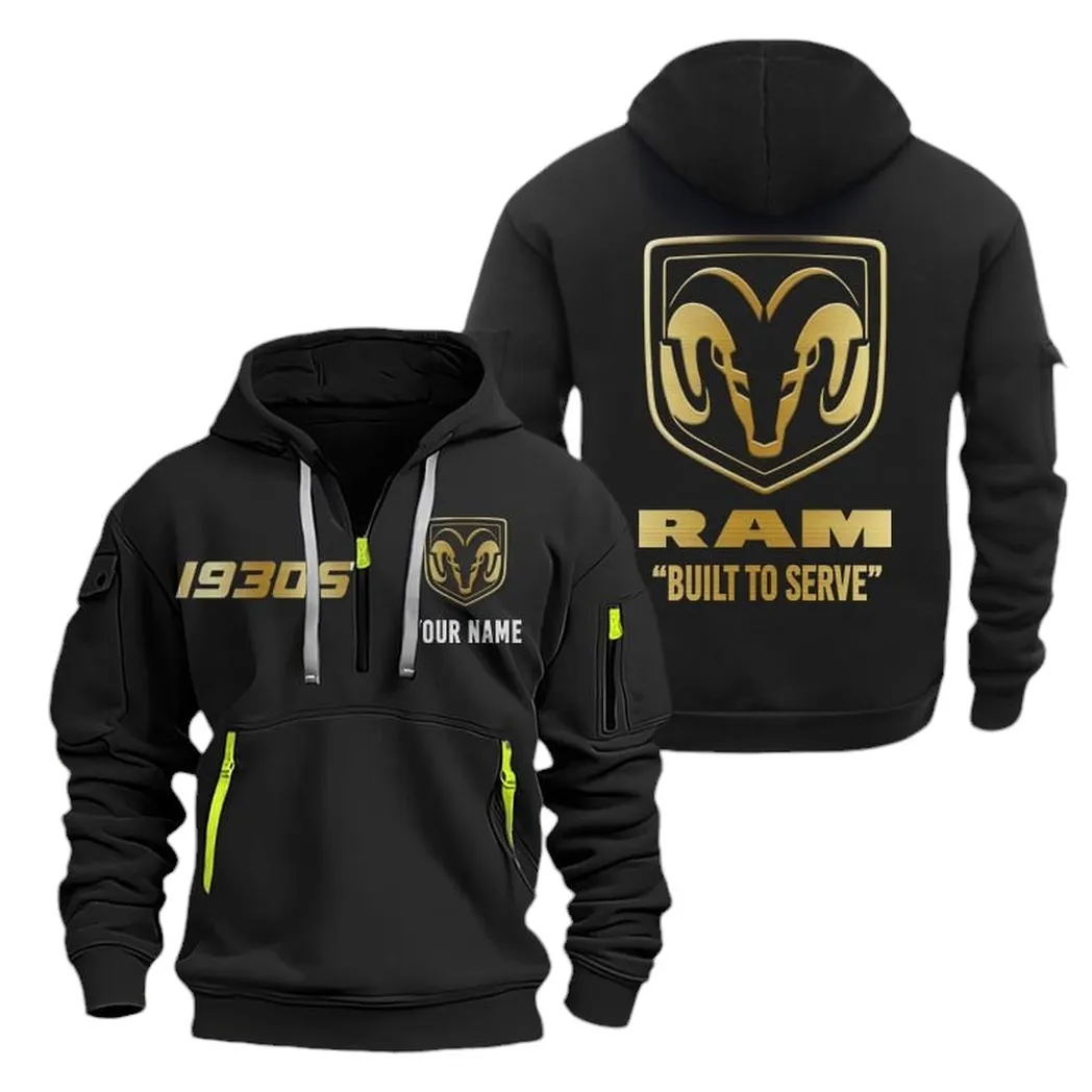 Utility Vehicle Collectors Gift Hoodie Half Zipper, Supporter Style Half-Zip Hoodie CAR019 - Black