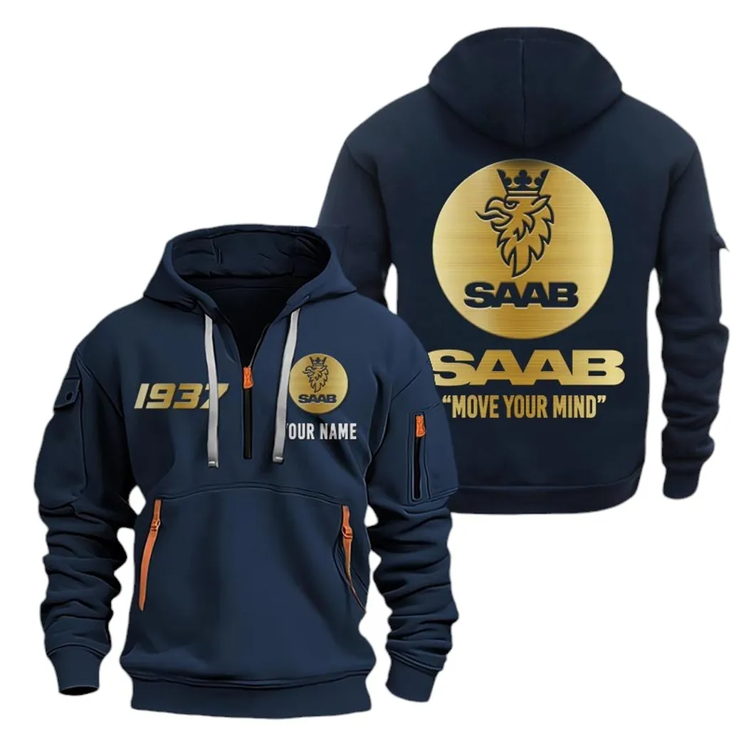 All-Terrain SUV Enthusiasts Gift Hoodie Half Zipper, Bold Fan Hoodie CAR019 - Navy
