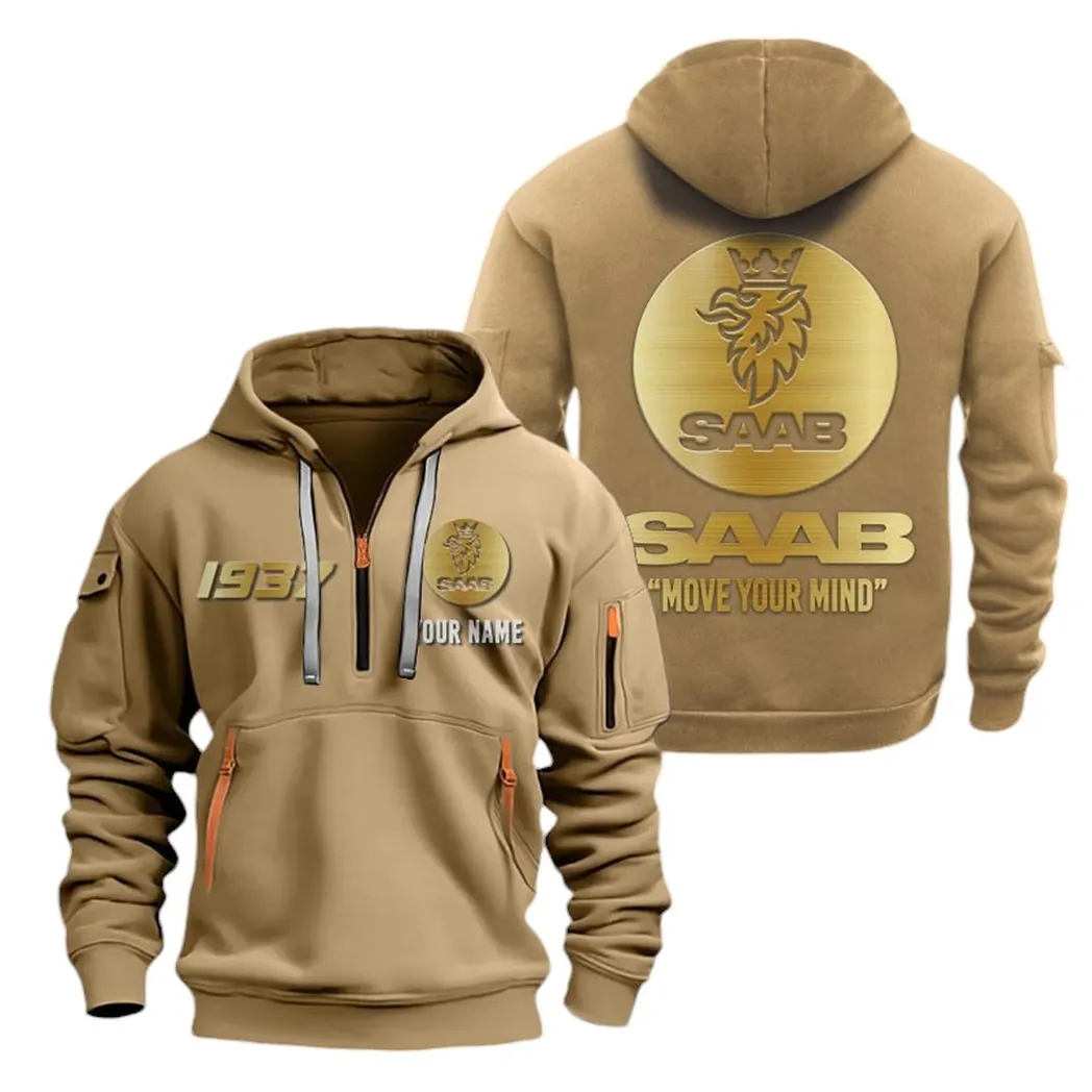 All-Terrain SUV Collectors Gift Hoodie Half Zipper, Streetwear Fan Hoodie CAR019 - Khaki