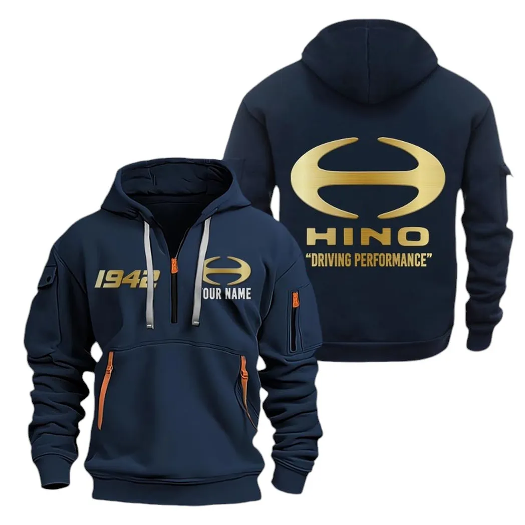 Workhorse Truck Owners Gift Hoodie Half Zipper, Game Time Hoodie CAR019 - Navy