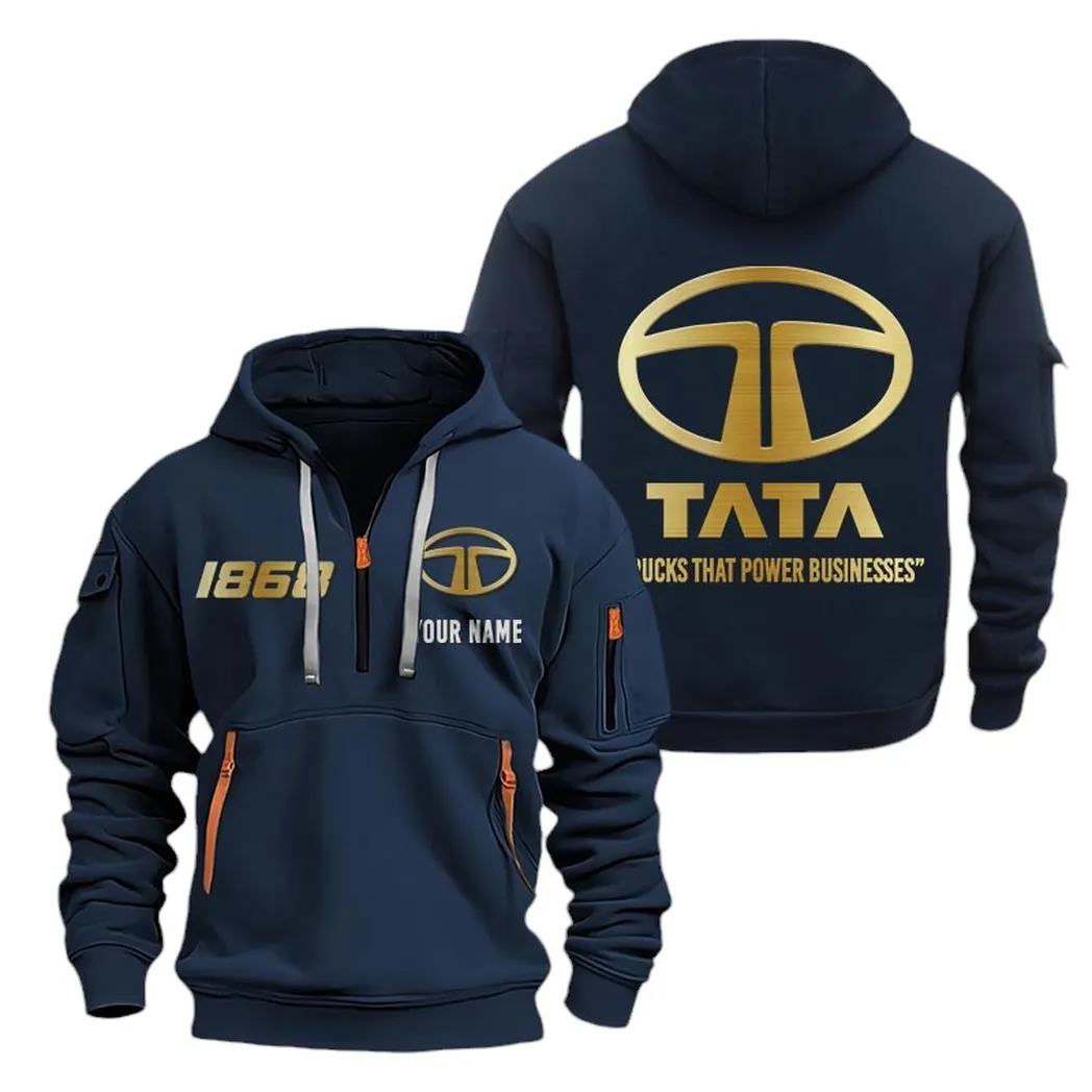 TerrainMaster Systems Collectors Gift Hoodie Half Zipper, Modern Sport Hoodie CAR019 - Navy