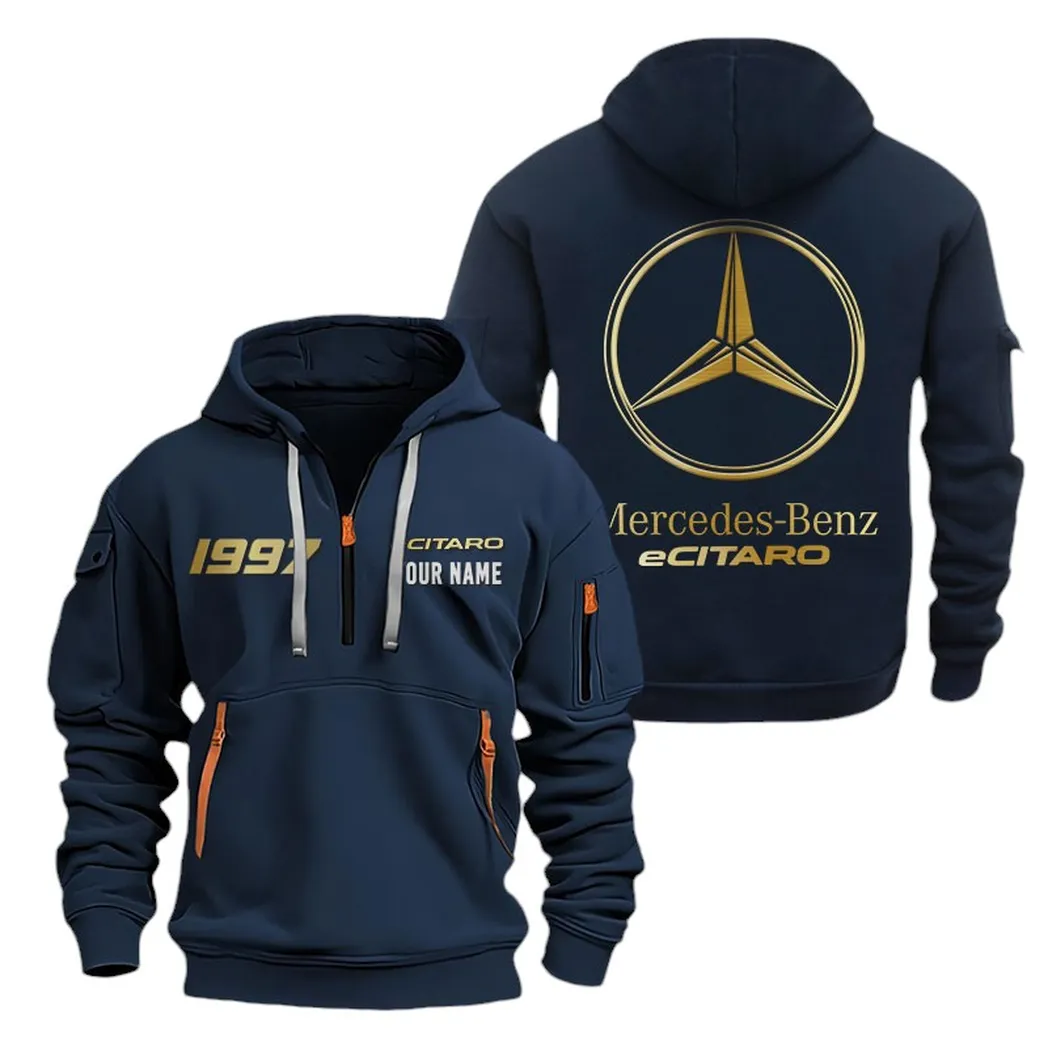 Urban Transit Vehicle Lovers Gift Hoodie Half Zipper, Game Ready Half-Zip Hoodie CAR019 - Navy