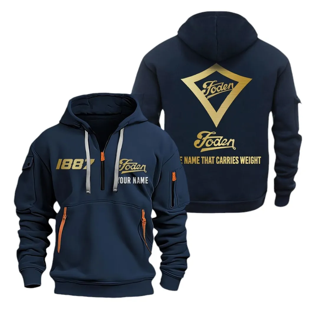 Industrial Hauling Truck Lovers Gift Hoodie Half Zipper, Active Supporter Half-Zip Hoodie CAR019 - Navy