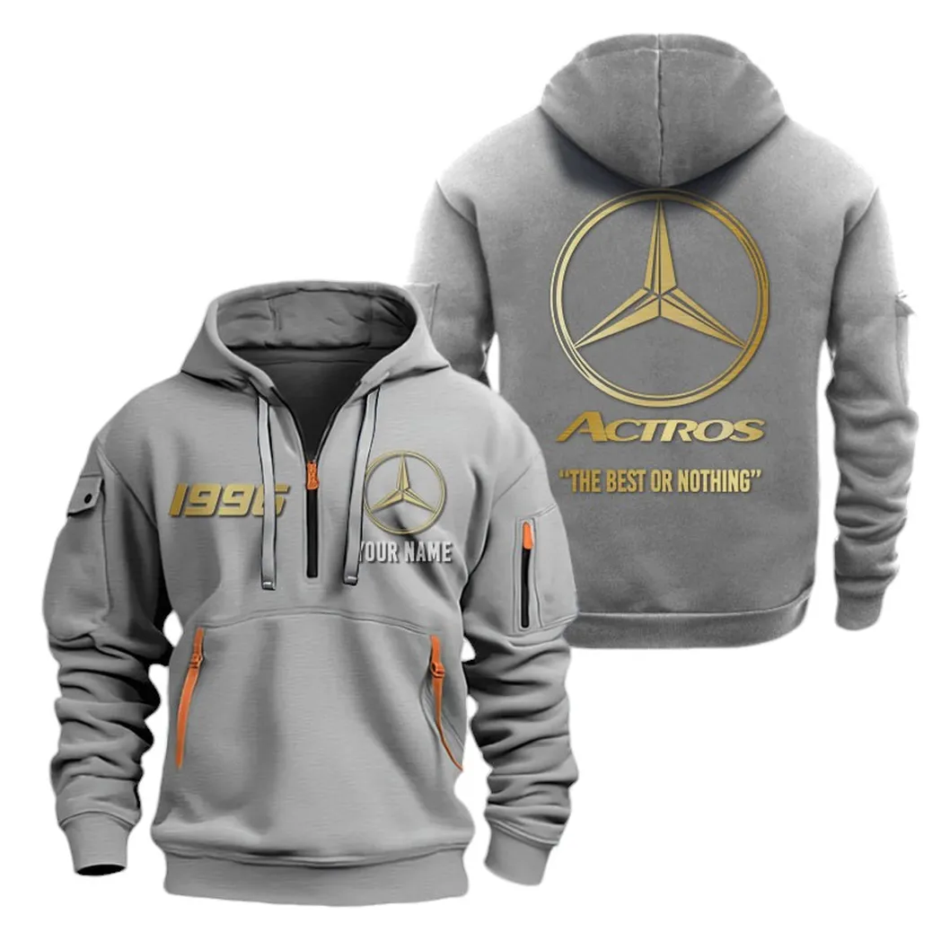 Transport Vehicle Enthusiasts Gift Hoodie Half Zipper, Sport Spirit Hoodie CAR019 - Gray