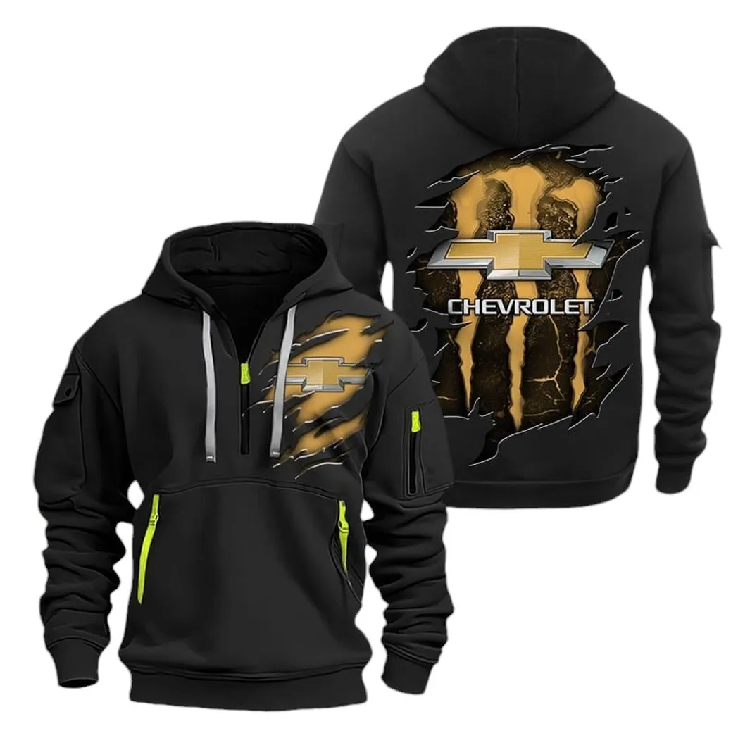 Sporty Compact Vehicle Collectors Gift Hoodie Half Zipper, Active Spirit Hoodie CAR021 - Black