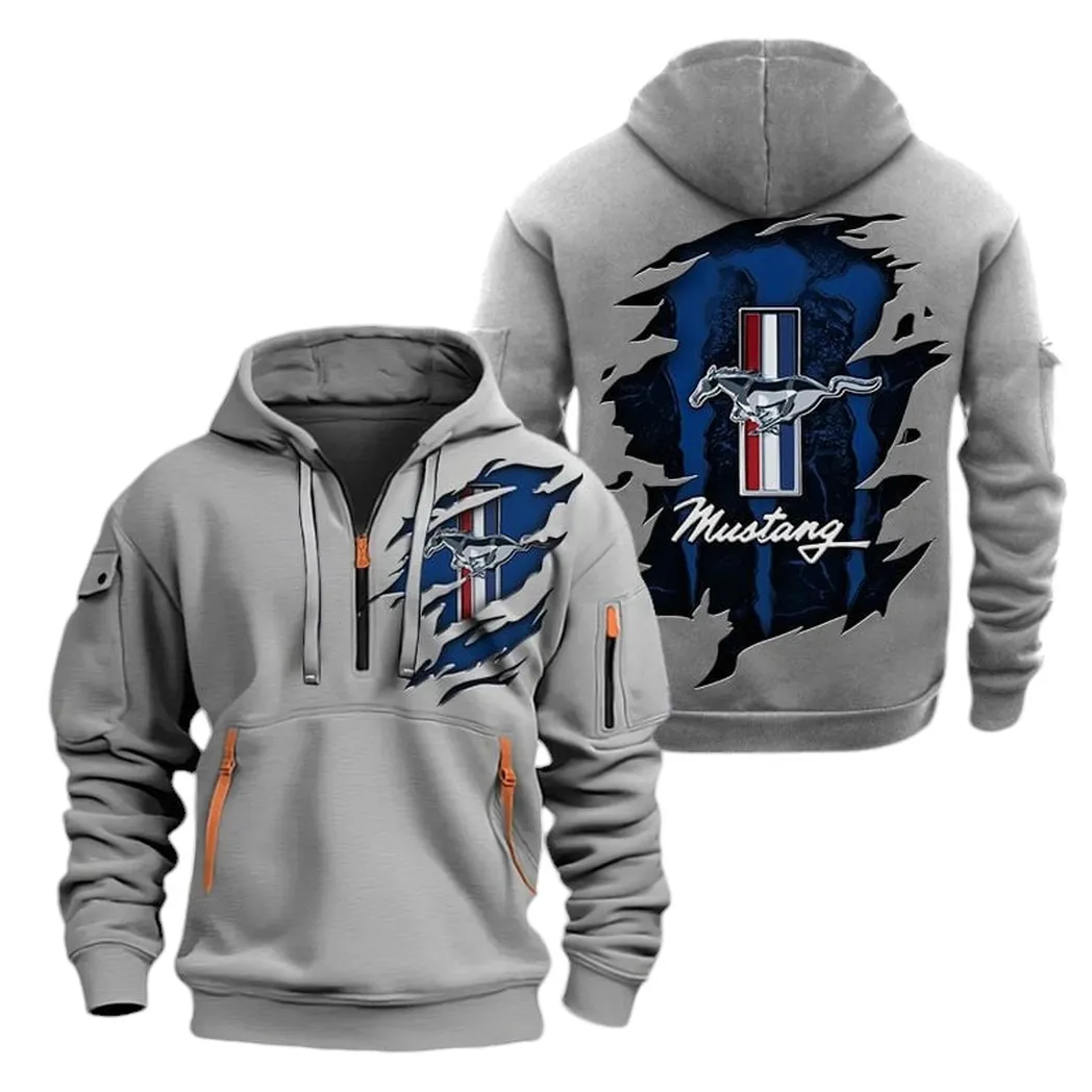 High-Performance Vehicle Fans Gift Hoodie Half Zipper, Game Ready Half-Zip Hoodie CAR021 - Gray