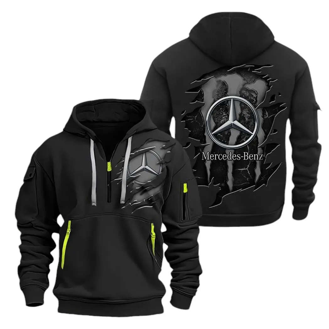 Premium Road Vehicle Collectors Gift Hoodie Half Zipper, Supporter Spirit Hoodie CAR021 - Black