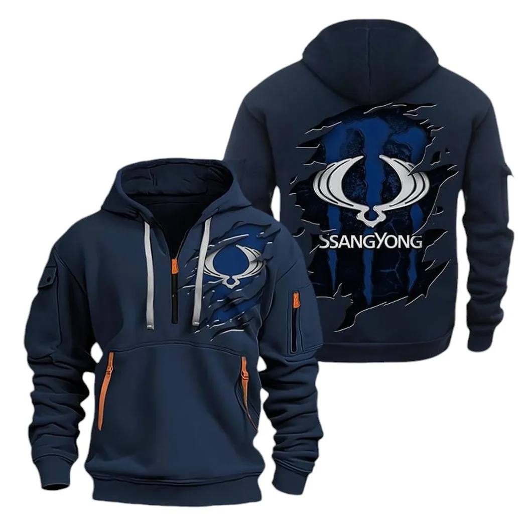 Urban SUV Owners Gift Hoodie Half Zipper, Fan Pride Half-Zip Hoodie CAR021 - Navy