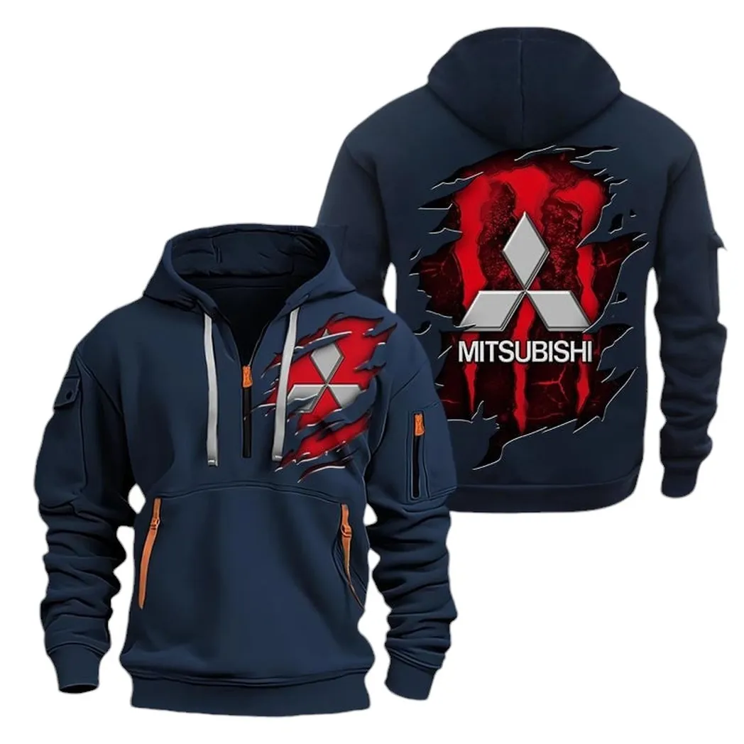 Crossover SUV Fans Gift Hoodie Half Zipper, Bold Fan Hoodie CAR021 - Navy