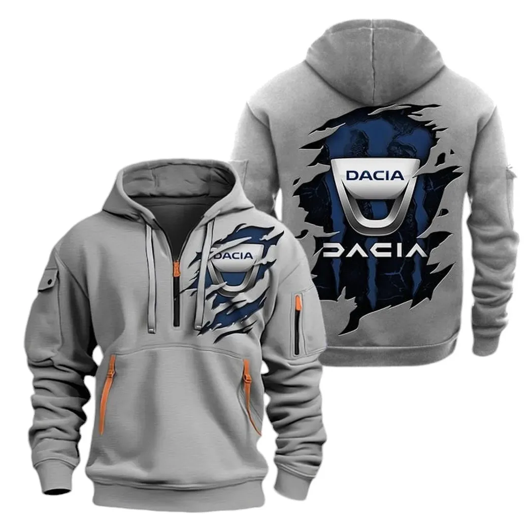 Drivepro Machinery Lovers Gift Hoodie Half Zipper, Game Time Hoodie CAR021 - Gray