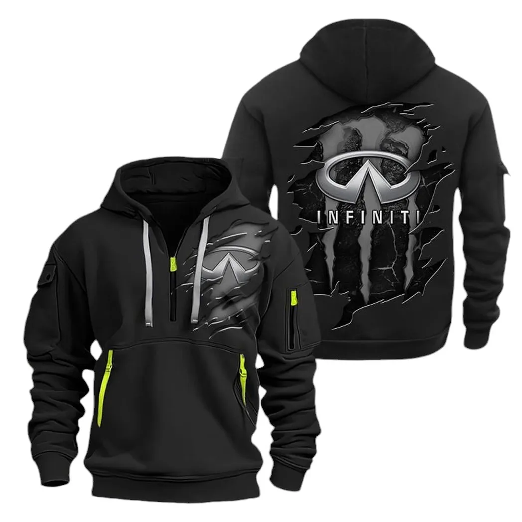 Luxury SUV Enthusiasts Gift Hoodie Half Zipper, Supporter Spirit Hoodie CAR021 - Black