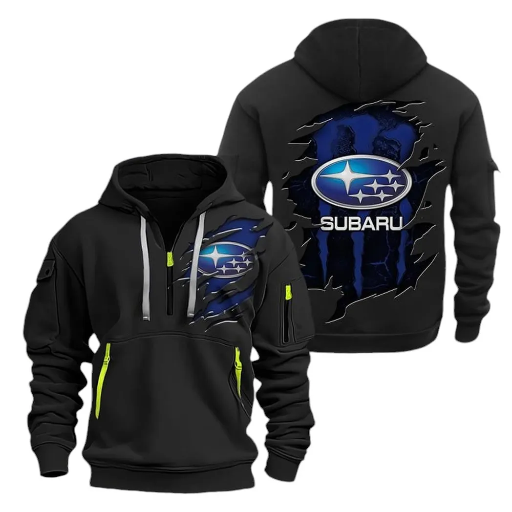 Compact SUV Owners Gift Hoodie Half Zipper, Sport Spirit Hoodie CAR021 - Black