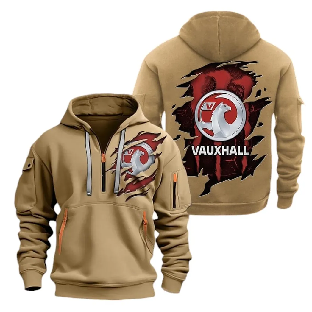 Practical Estate Car Lovers Gift Hoodie Half Zipper, Modern Sport Hoodie CAR021 - Khaki