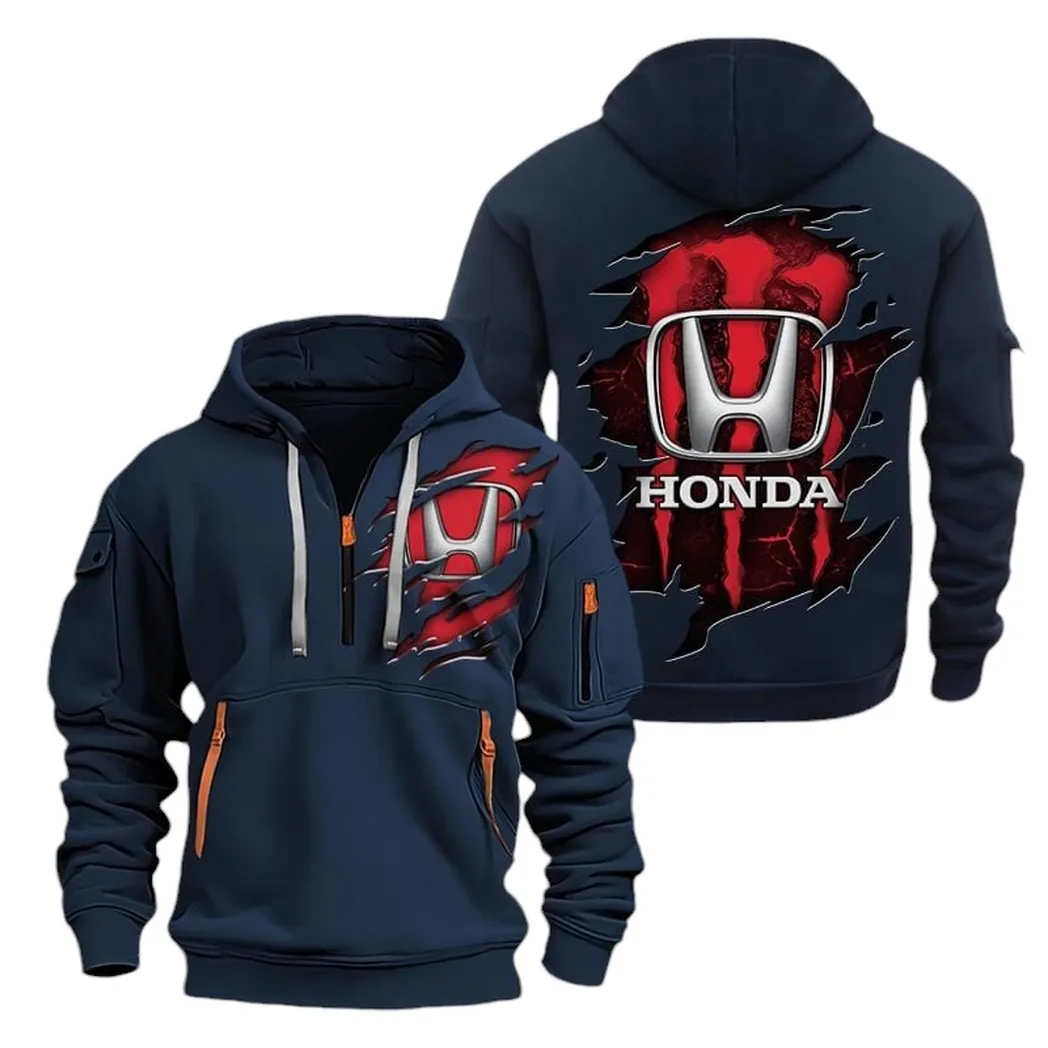 City Car Enthusiasts Gift Hoodie Half Zipper, True Fan Hoodie CAR021 - Navy
