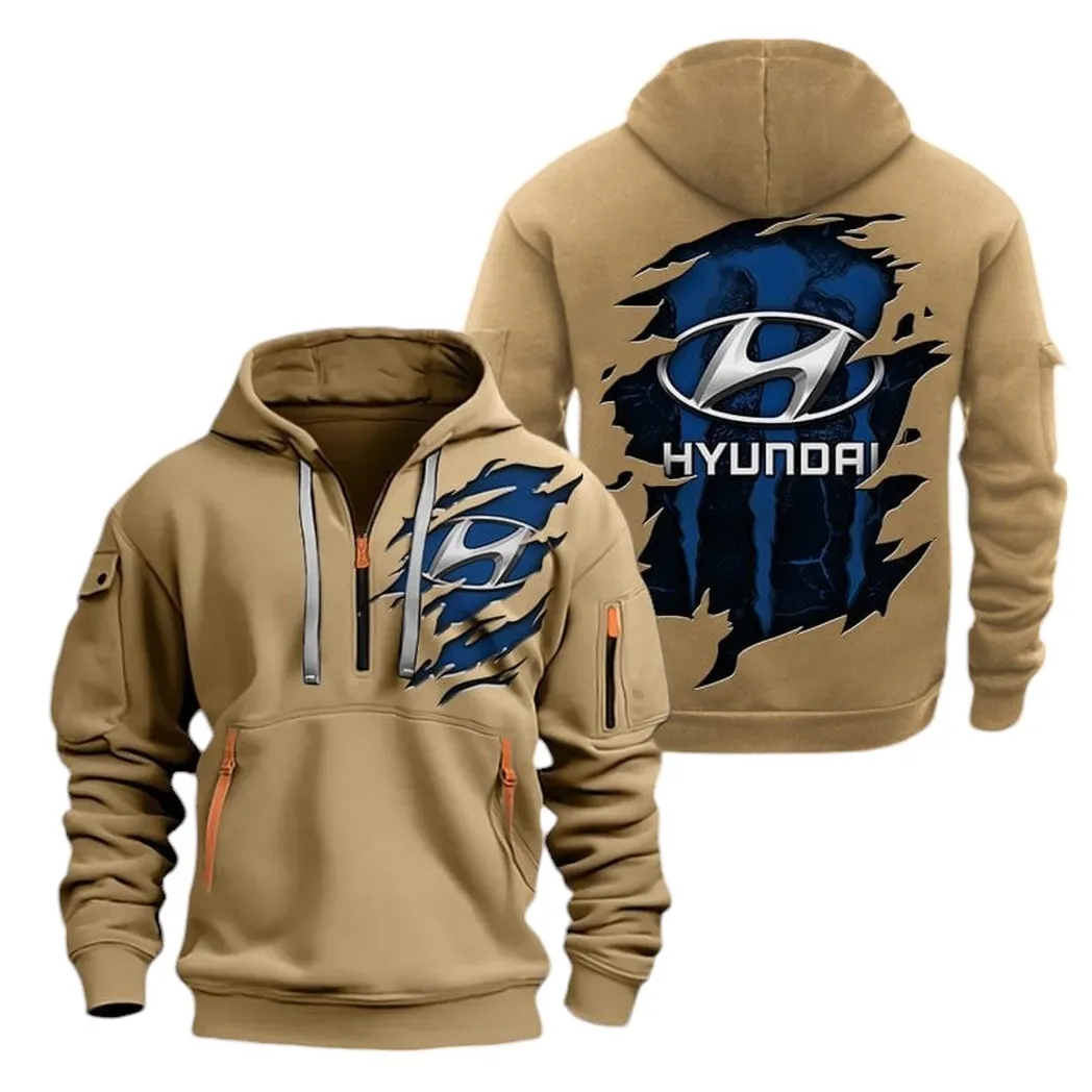 Mid-Size Vehicle Fans Gift Hoodie Half Zipper, Game Ready Half-Zip Hoodie CAR021 - Khaki