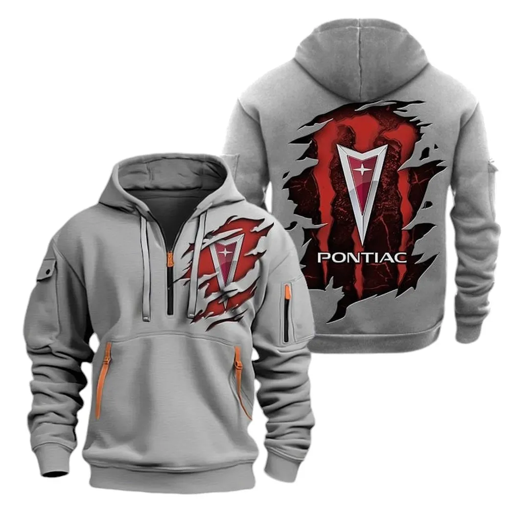 Retro Coupe Collectors Gift Hoodie Half Zipper, Game Time Hoodie CAR021 - Gray