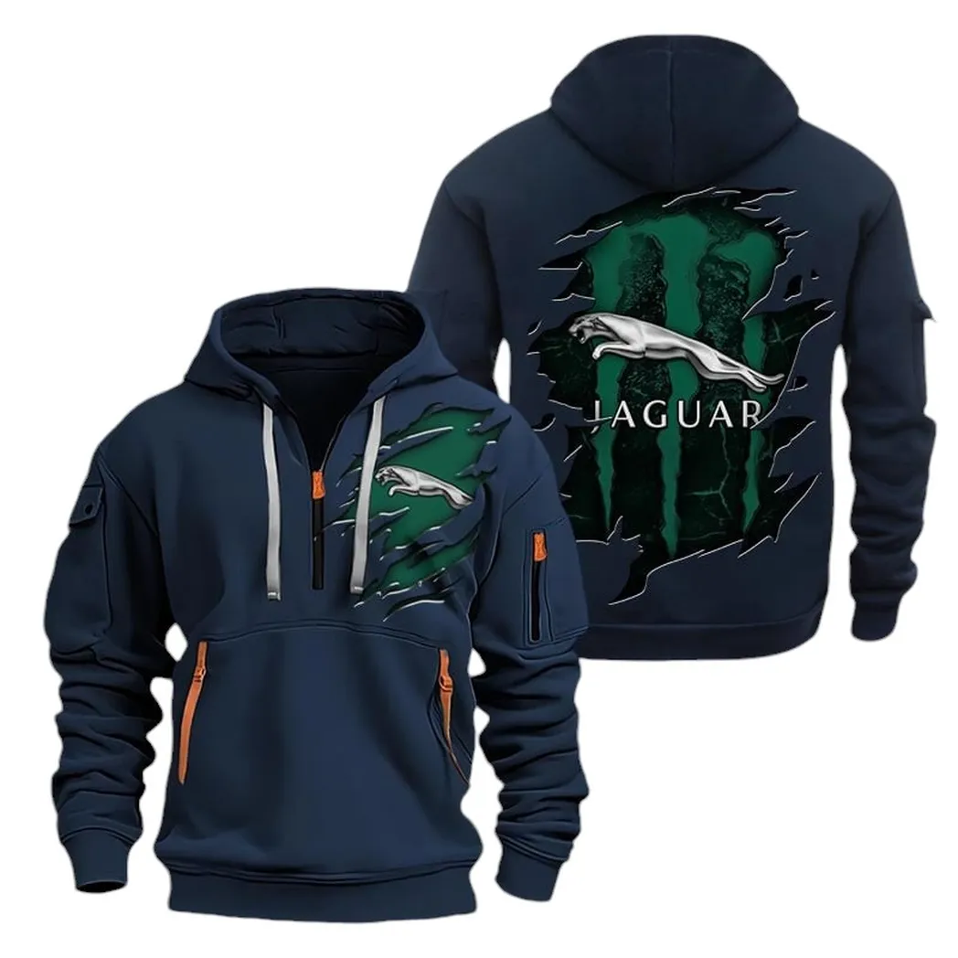 Luxury Sedan Owners Gift Hoodie Half Zipper, Sport Spirit Hoodie CAR021 - Navy
