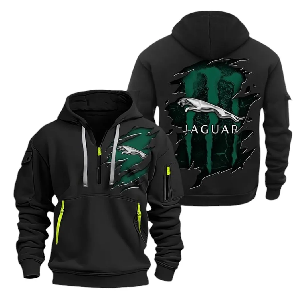 Sophisticated Car Fans Gift Hoodie Half Zipper, Game Day Half-Zip Hoodie CAR021 - Black
