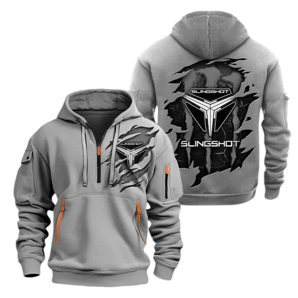 Open-Cockpit Vehicle Owners Gift Hoodie Half Zipper, Active Spirit Hoodie CAR021 - Gray
