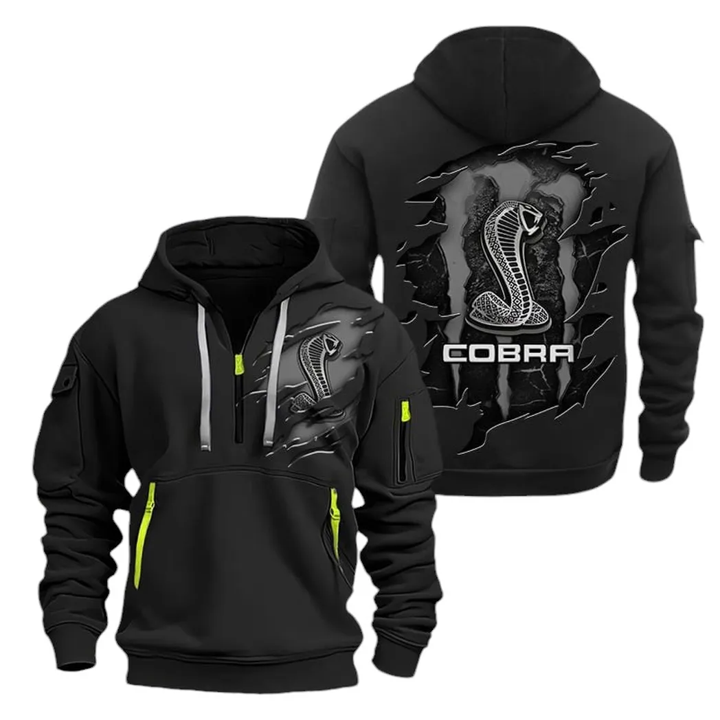 Performance Road Car Collectors Gift Hoodie Half Zipper, Fan Pride Half-Zip Hoodie CAR021 - Black