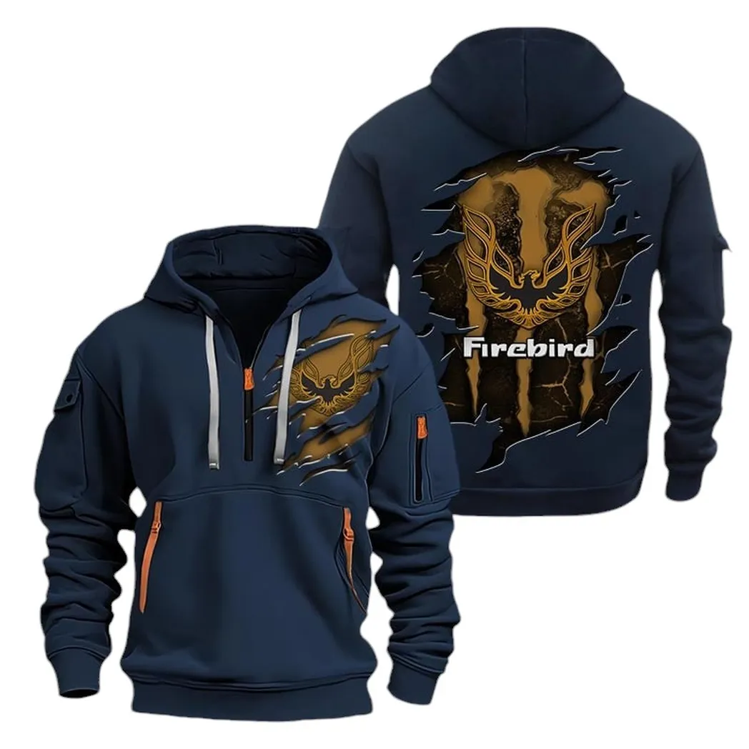 Vintage Sports Coupe Enthusiasts Gift Hoodie Half Zipper, Game Ready Half-Zip Hoodie CAR021 - Navy