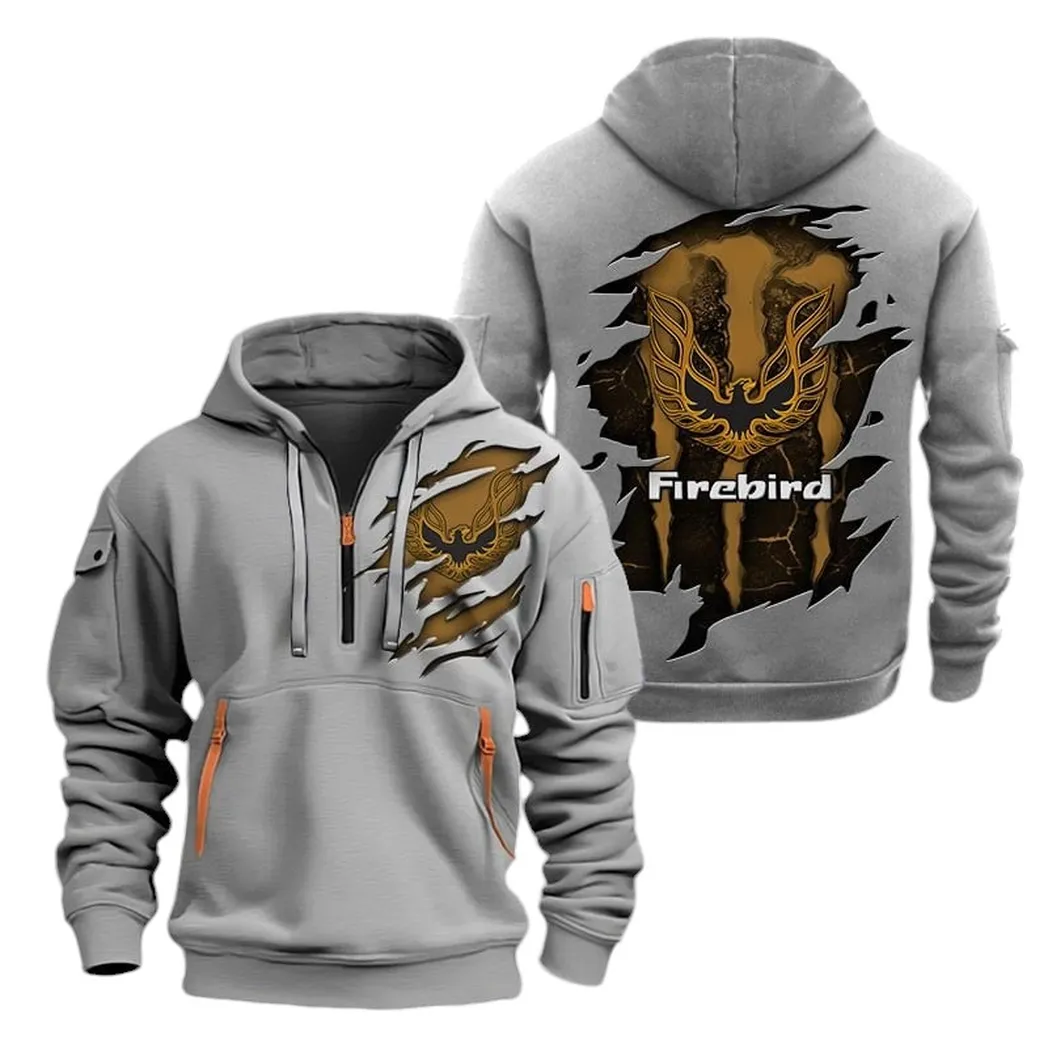 Vintage Sports Coupe Fans Gift Hoodie Half Zipper, Active Supporter Half-Zip Hoodie CAR021 - Gray