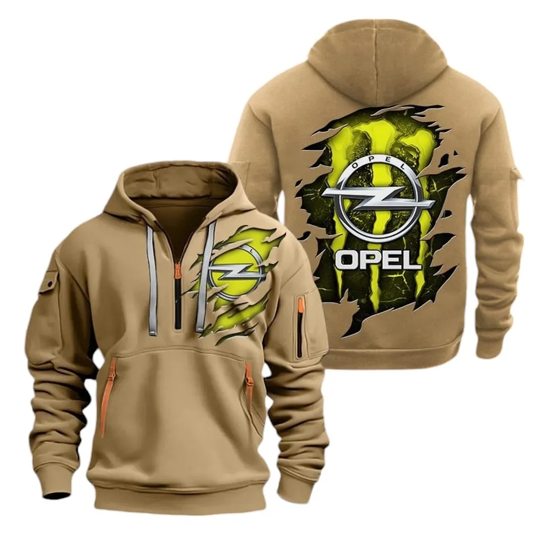 Everyday Ride Enthusiasts Gift Hoodie Half Zipper, Bold Fan Hoodie CAR021 - Khaki