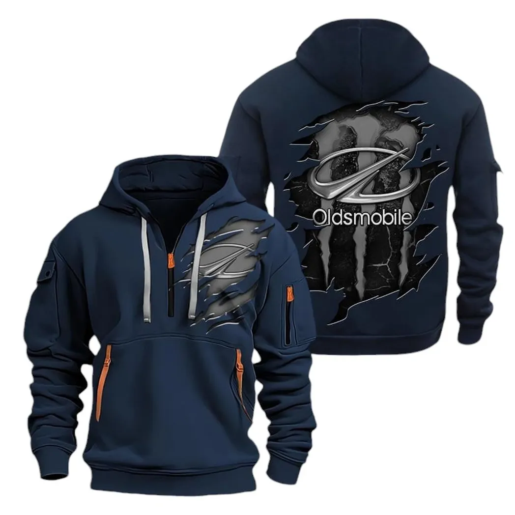 Executive Sedan Enthusiasts Gift Hoodie Half Zipper, Sporty Fan Half-Zip Hoodie CAR021 - Navy