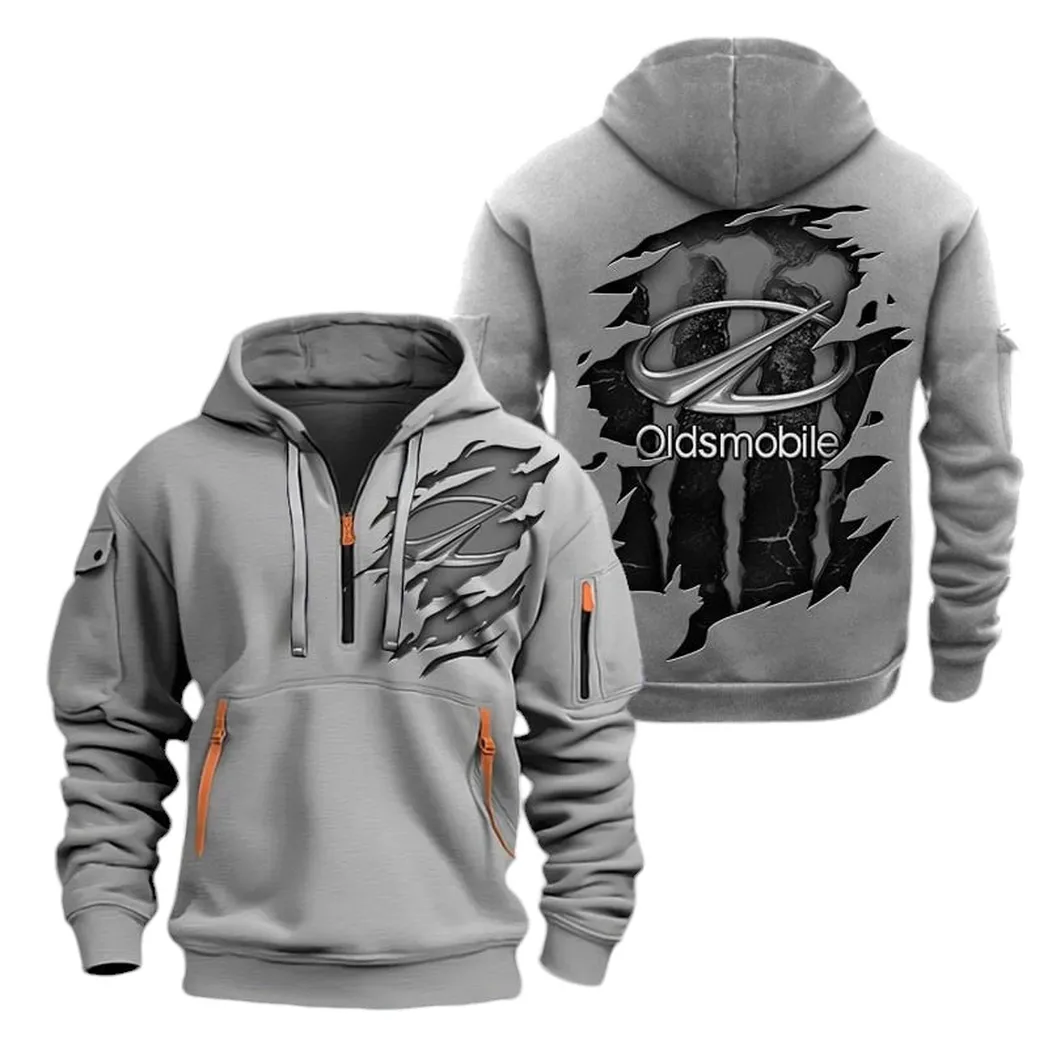 Two-Door Coupe Fans Gift Hoodie Half Zipper, Lifestyle Fan Half-Zip Hoodie CAR021 - Gray