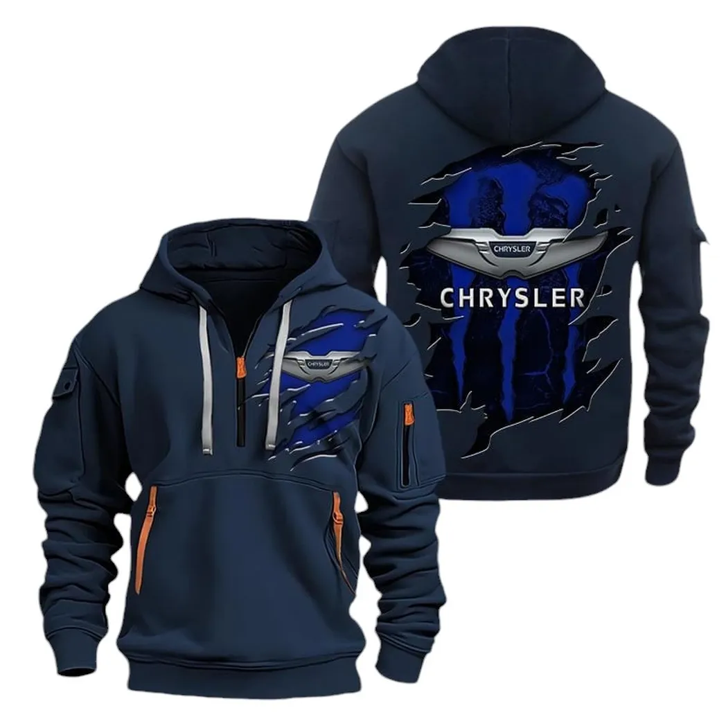 Premium Ride Collectors Gift Hoodie Half Zipper, Athletic Fan Half-Zip Hoodie CAR021 - Navy