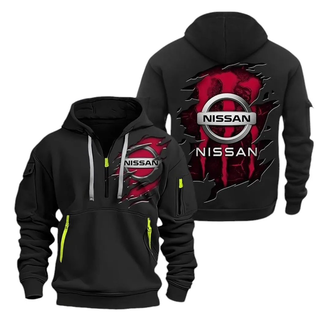 Crossover SUV Lovers Gift Hoodie Half Zipper, Sporty Fan Half-Zip Hoodie CAR021 - Black