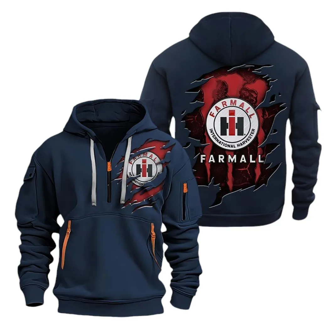 Farming Legend Owners Gift Hoodie Half Zipper, Classic Sport Half-Zip Hoodie CAR032 - Navy