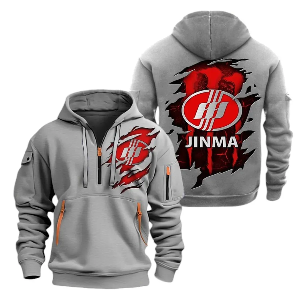 Versatile Tractor Enthusiasts Gift Hoodie Half Zipper, Warm Up Hoodie CAR032 - Gray