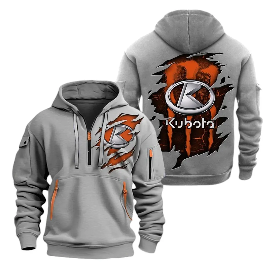 Efficient Farm Tractor Owners Gift Hoodie Half Zipper, Game Day Half-Zip Hoodie CAR032 - Gray