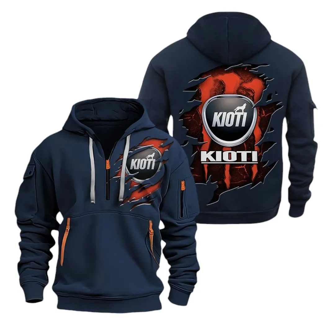 Reliable Tillage Tractor Lovers Gift Hoodie Half Zipper, Classic Sport Half-Zip Hoodie CAR032 - Navy
