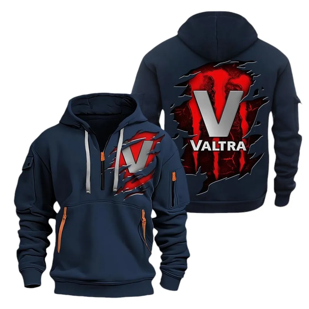 Utility Tractor Collectors Gift Hoodie Half Zipper, Sport Spirit Hoodie CAR032 - Navy