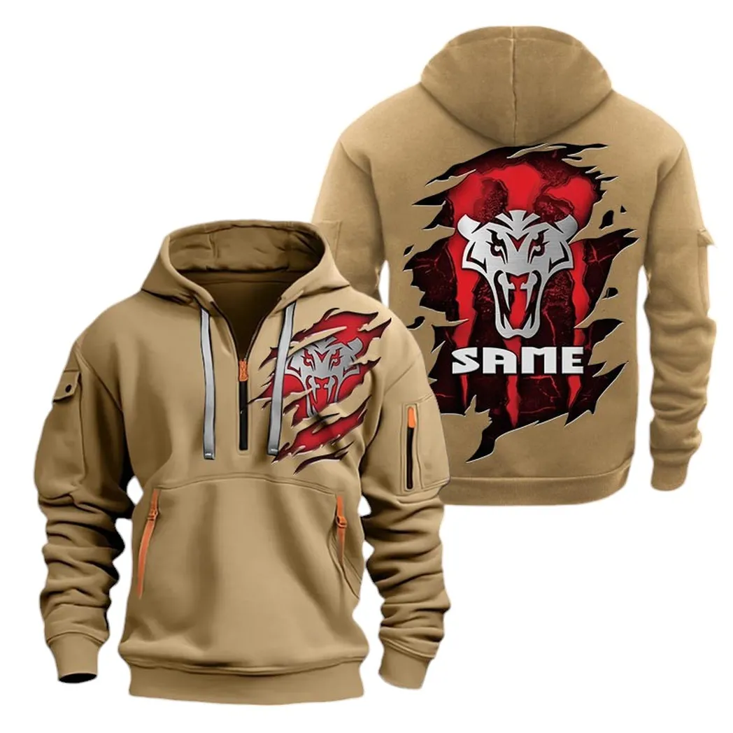 Plow Rider Owners Gift Hoodie Half Zipper, True Supporter Half-Zip Hoodie CAR032 - Khaki