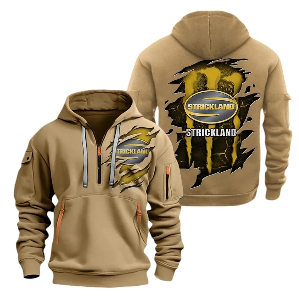 Agricultural Power Lovers Gift Hoodie Half Zipper, Casual Sport Half-Zip Hoodie CAR032 - Khaki