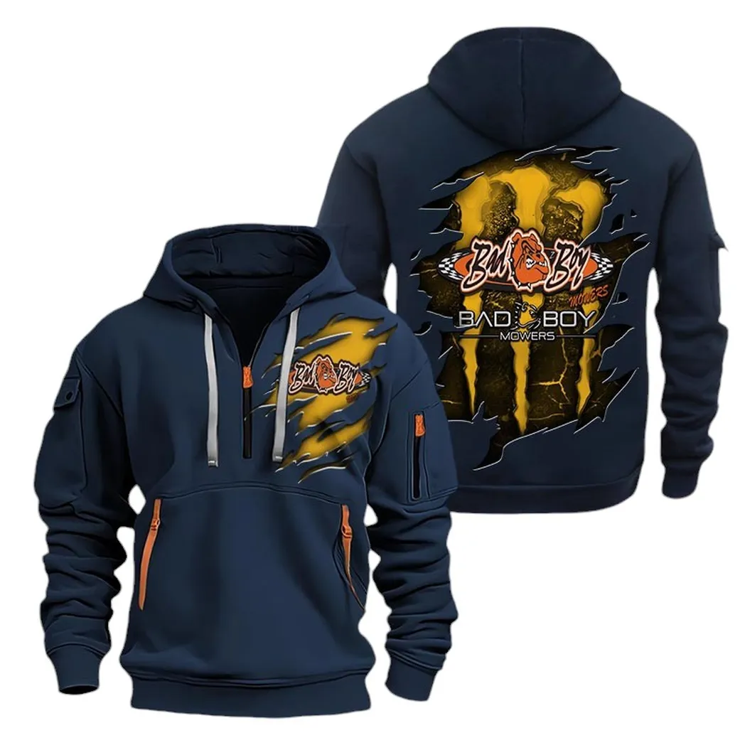 Ride-On Mower Fans Gift Hoodie Half Zipper, Sporty Fan Half-Zip Hoodie CAR032 - Navy