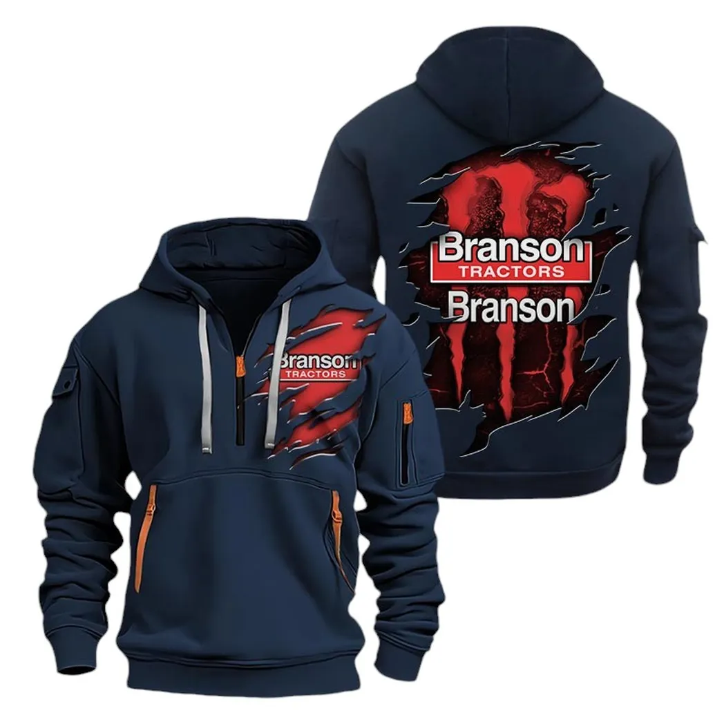Agricultural Tractor Lovers Gift Hoodie Half Zipper, Game Time Hoodie CAR032 - Navy