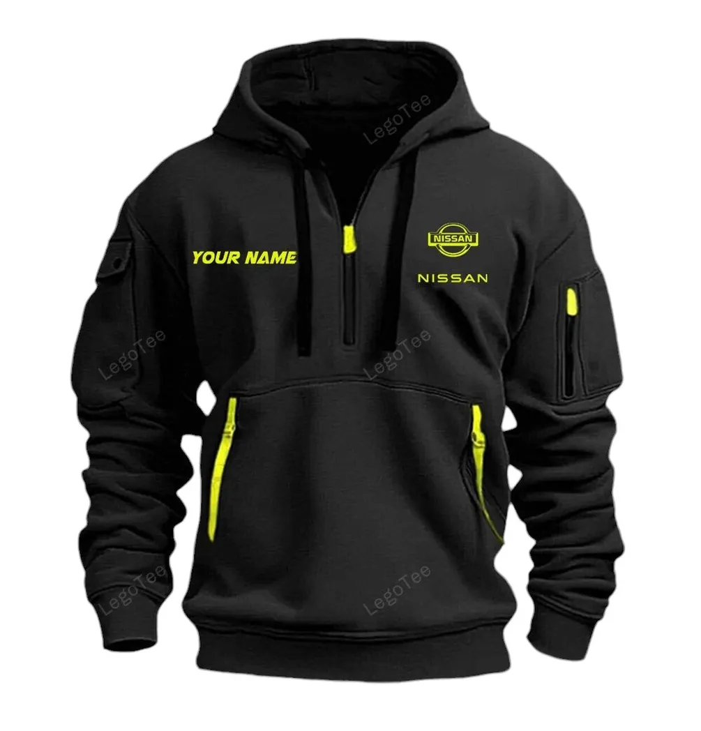 Family Sedan Enthusiasts Gift Hoodie Half Zipper, Everyday Fan Hoodie CAR042 - Black