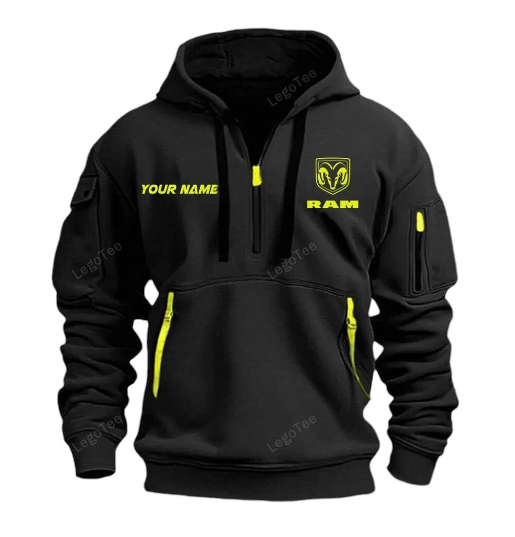 Durable Workhorse Vehicle Lovers Gift Hoodie Half Zipper, Classic Sport Half-Zip Hoodie CAR042 - Black