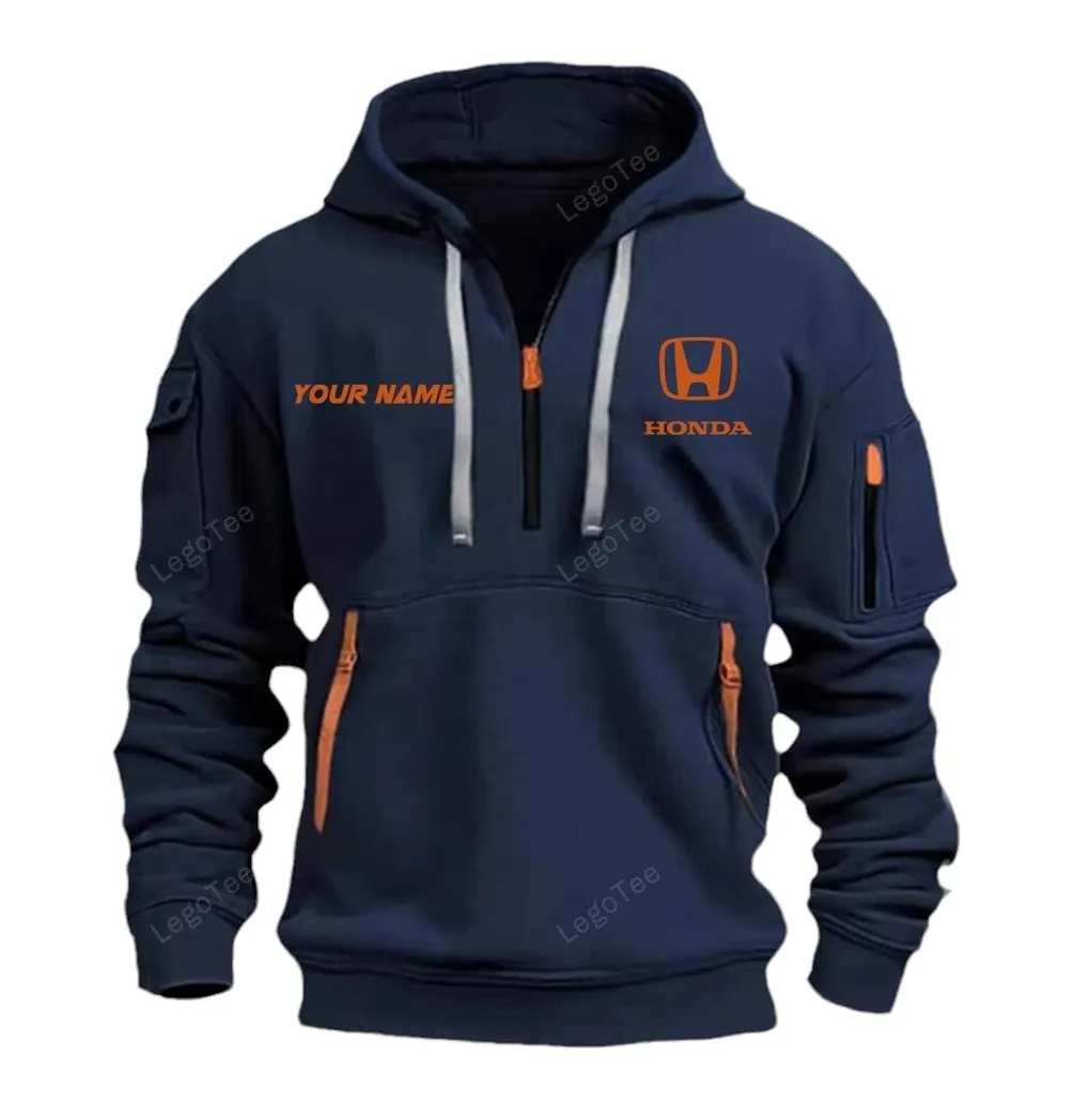 Sedan Enthusiasts Gift Hoodie Half Zipper, Everyday Fan Hoodie CAR042 - Navy