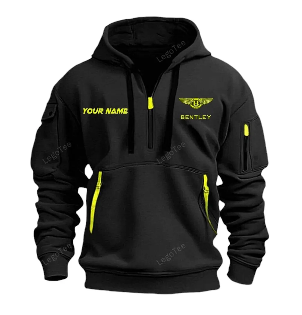 Luxury Sedan Enthusiasts Gift Hoodie Half Zipper, Classic Sport Half-Zip Hoodie CAR042 - Black